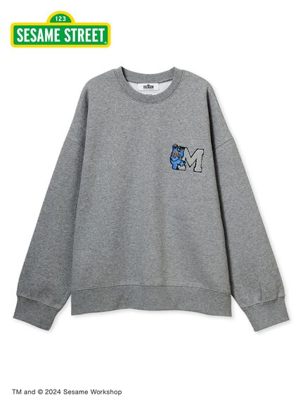 【SESAME STREET】M字刺繡休閒上衣 09WCT244316-GRY