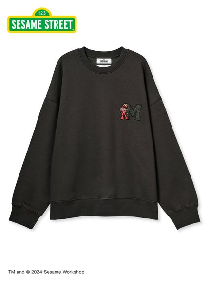 【SESAME STREET】M字刺繡休閒上衣 09WCT244316-BLK