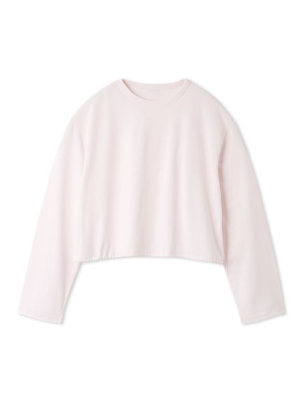 短版抽繩設計長袖T-Shirt 09WCT254157-PNK
