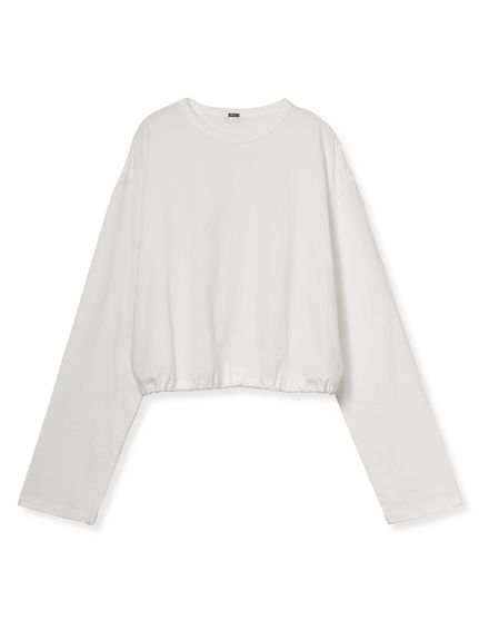 短版抽繩設計長袖上衣 09WCT261309