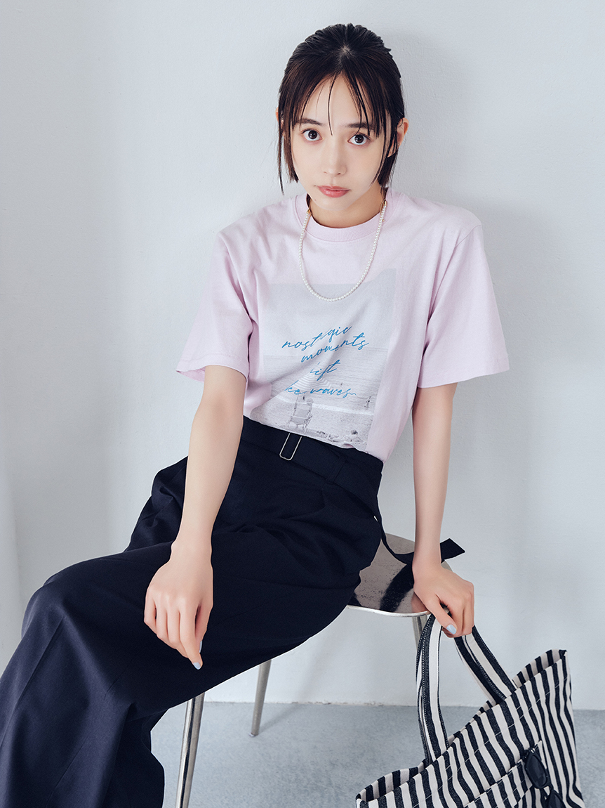 照片圖案T-Shirt 09WCT262154