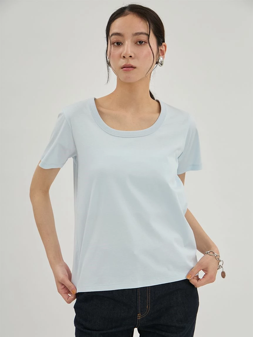 絲滑觸感U領T-Shirt 09WCT264159
