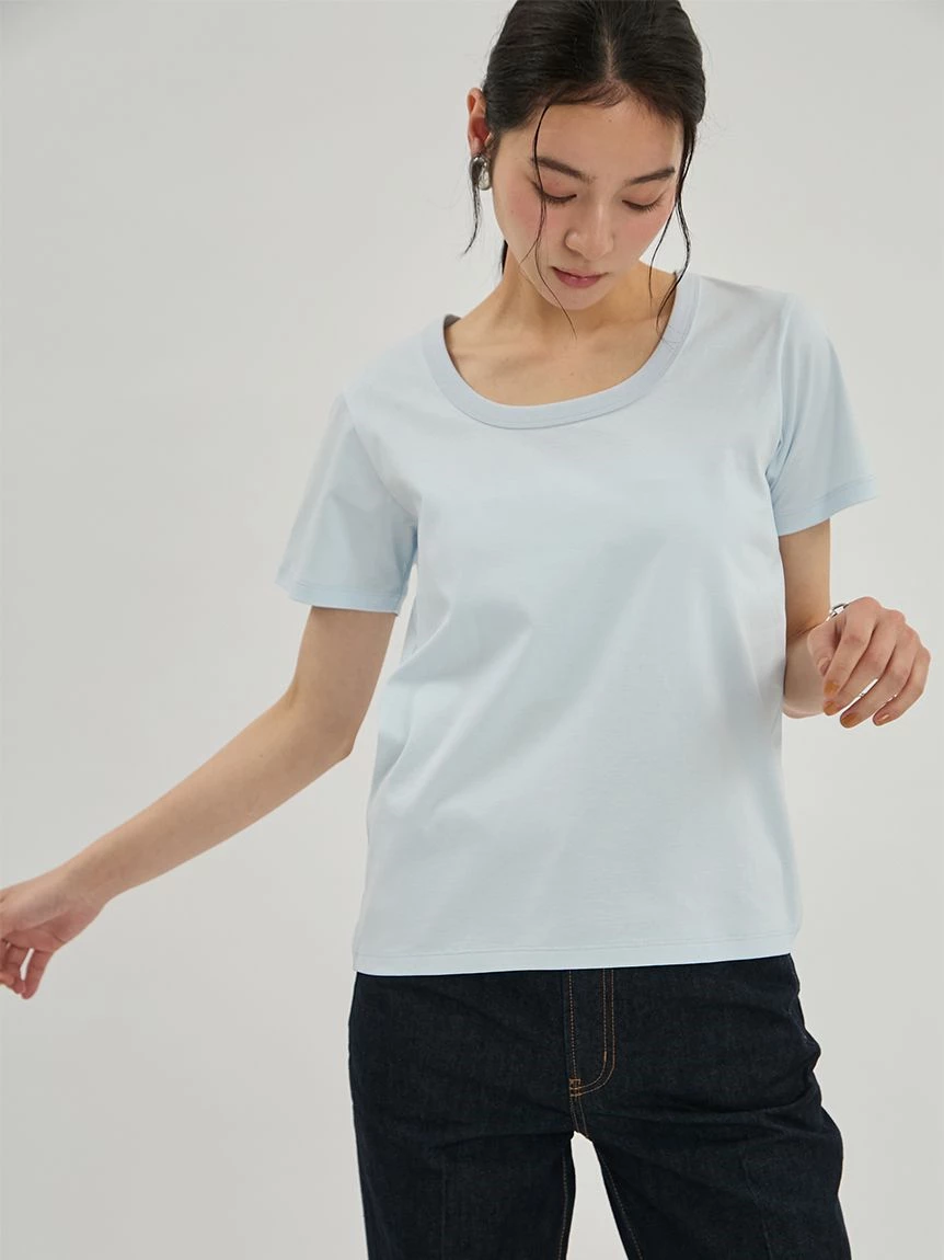 絲滑觸感U領T-Shirt 09WCT264159