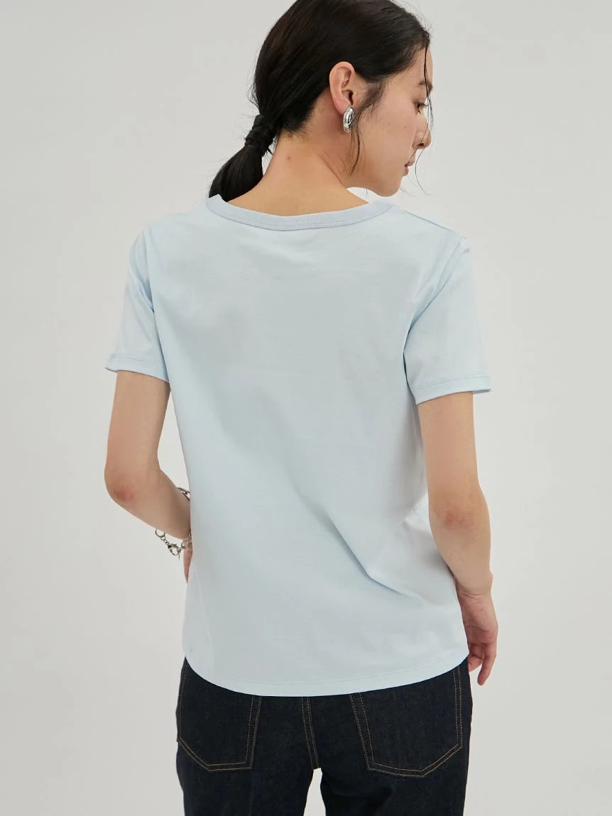 絲滑觸感U領T-Shirt 09WCT264159