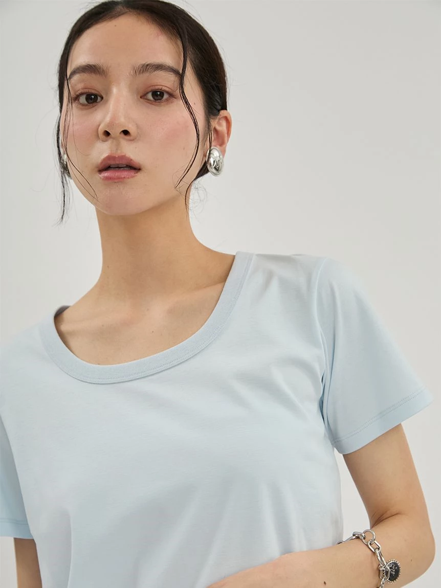 絲滑觸感U領T-Shirt 09WCT264159