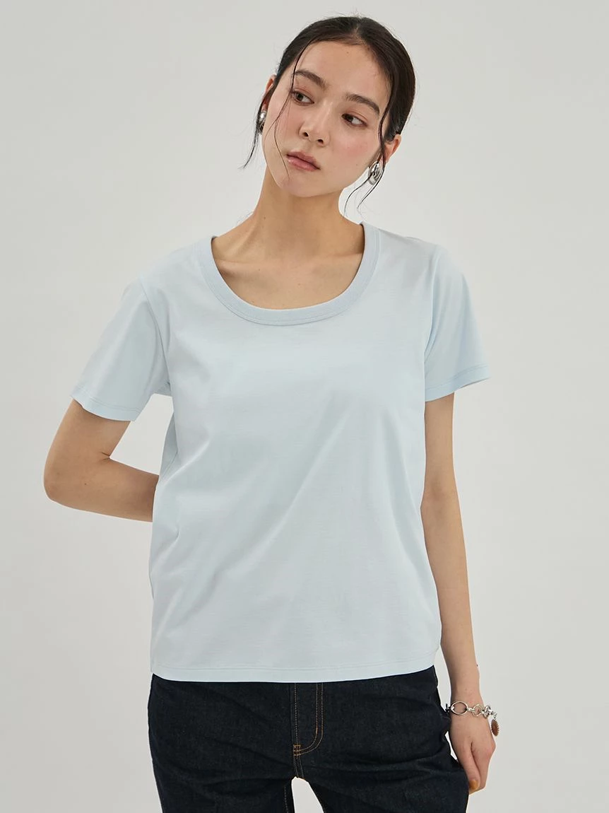 絲滑觸感U領T-Shirt 09WCT264159