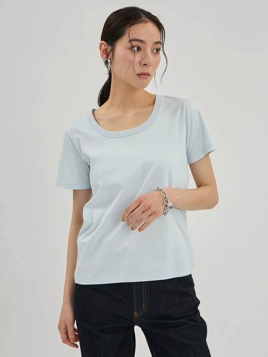 絲滑觸感U領T-Shirt 09WCT264159