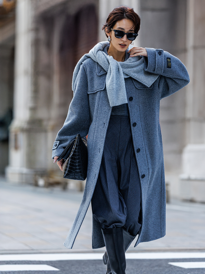 長版雙面呢大衣 09WFC255181