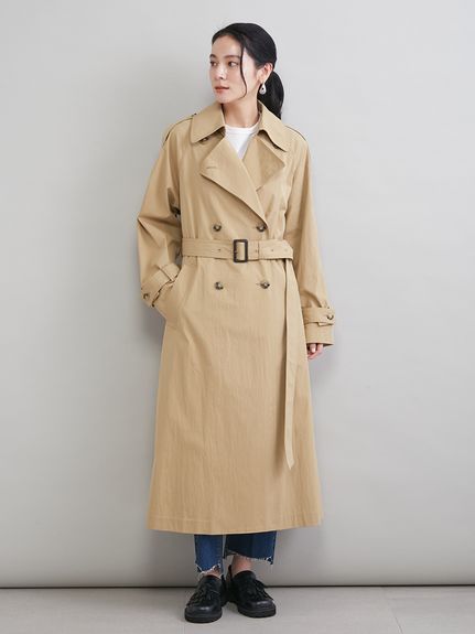 撥水加工寬鬆剪裁風衣外套 09WFC261064