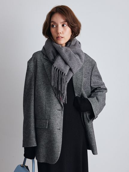 羊毛混紡寬版西裝外套 09WFJ255006