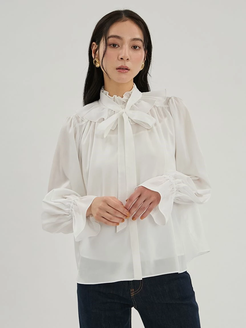 基本款蝴蝶結領結上衣 09WFT264121