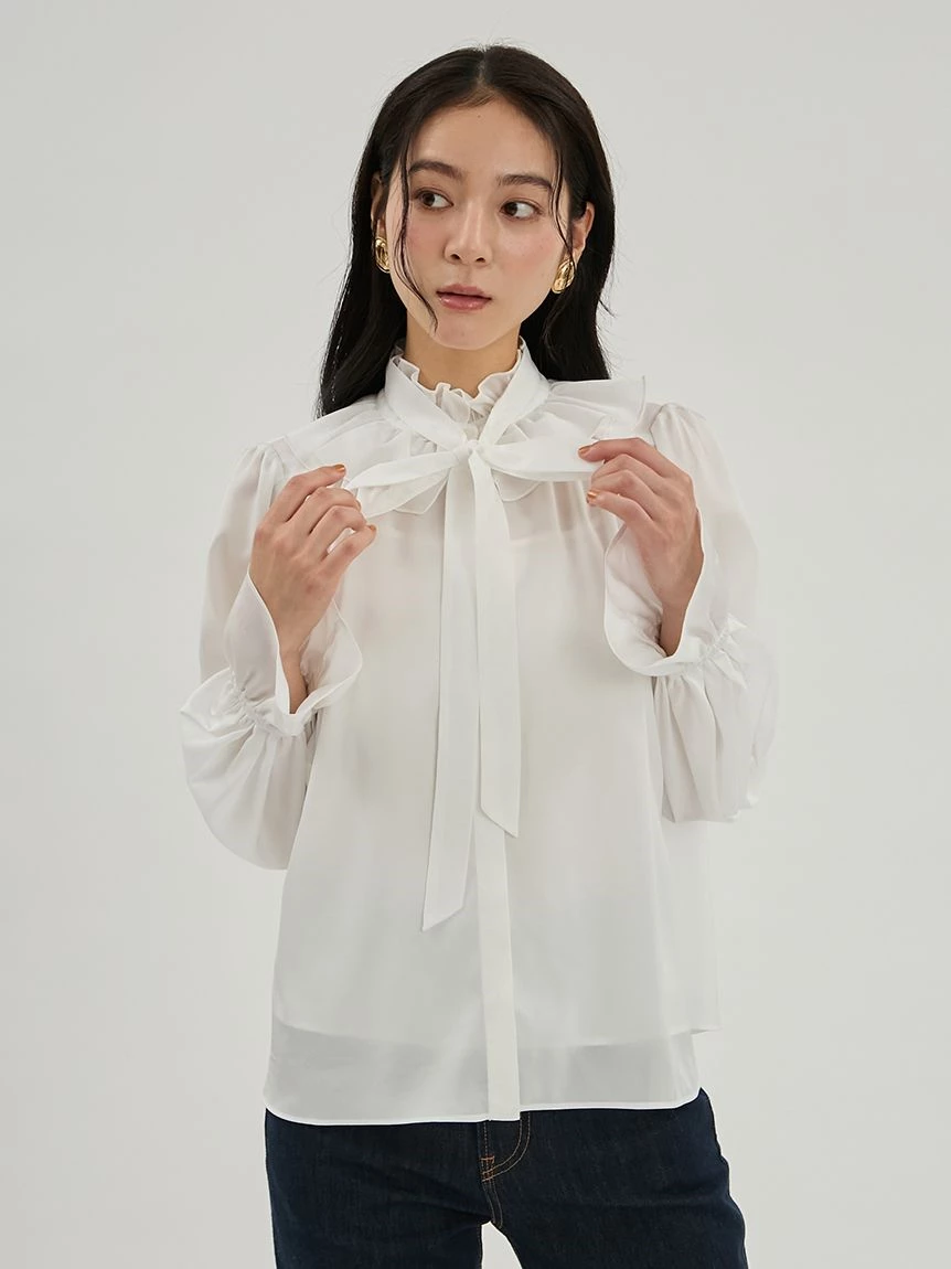 基本款蝴蝶結領結上衣 09WFT264121