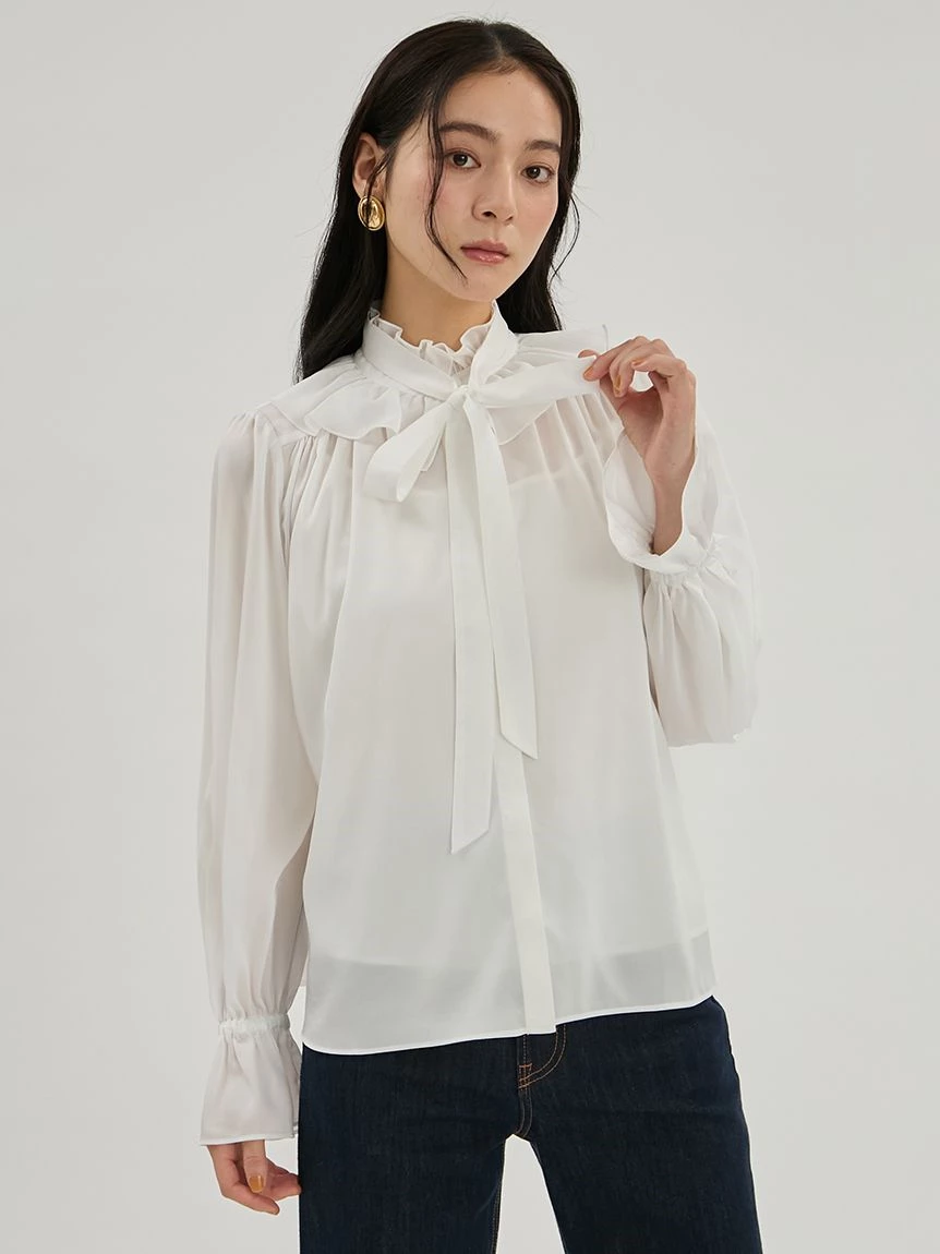 基本款蝴蝶結領結上衣 09WFT264121
