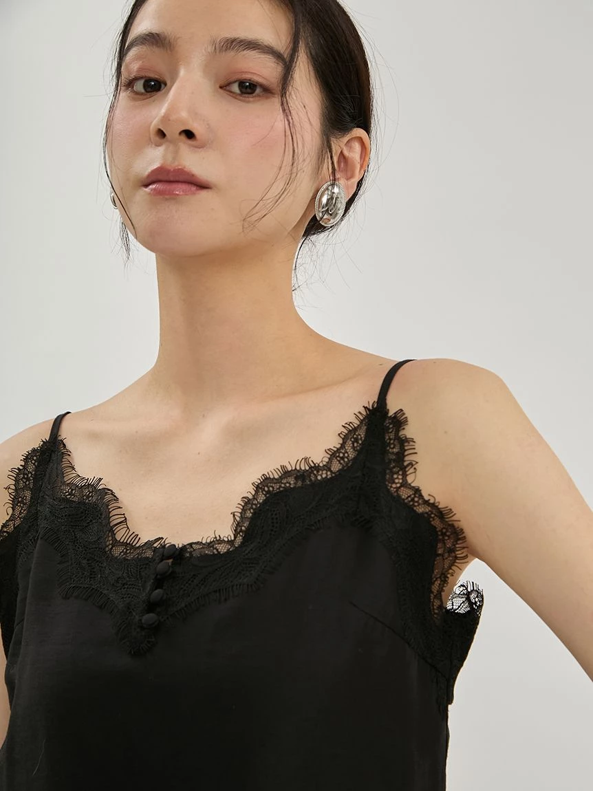 絲滑觸感蕾絲細肩背心 09WFT264137