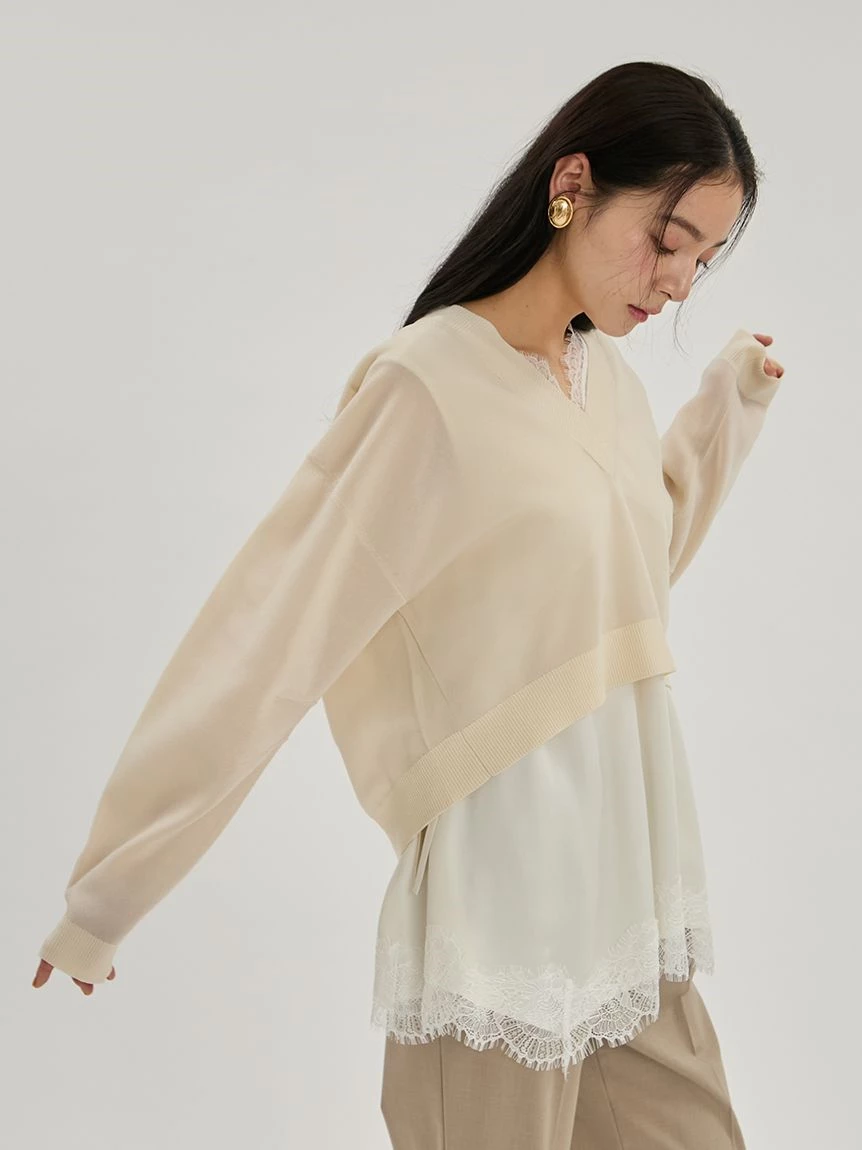 蕾絲滾邊上衣 09WFT264175