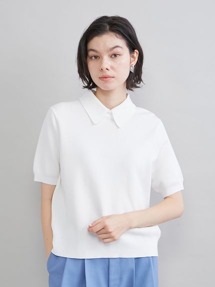 2WAY可拆領Polo針織上衣 09WNT261022