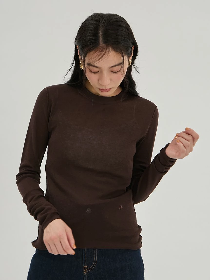 透膚針織上衣 09WNT264172