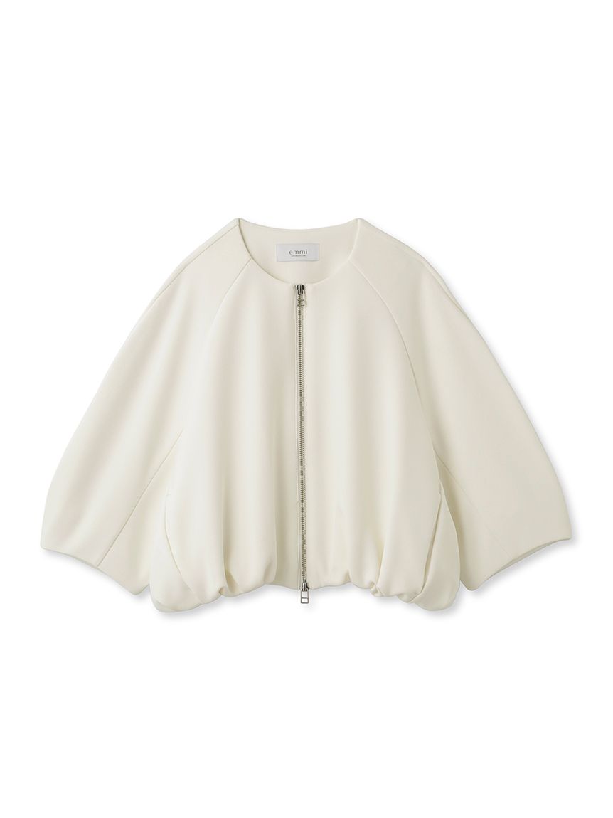 【emmi atelier】eco 針織布無領夾克外套 13WCJ241014