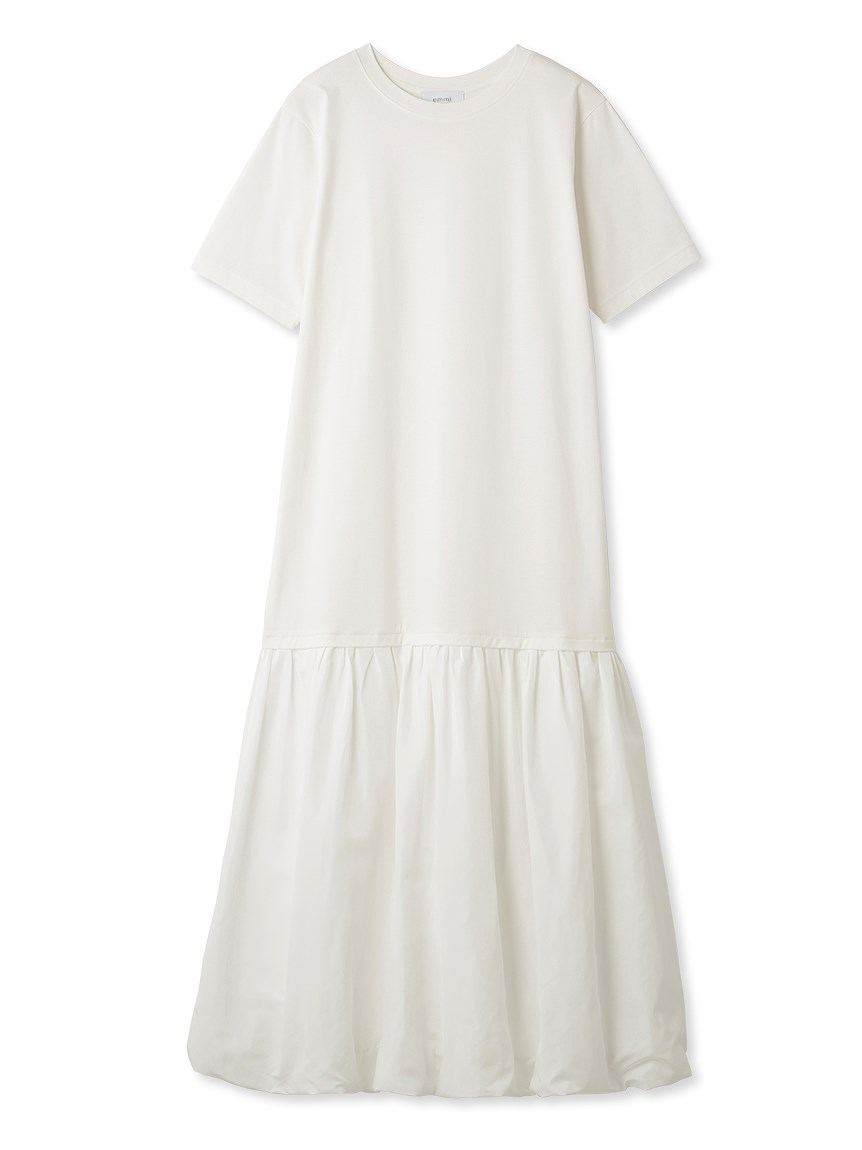 【emmi atelier】空氣感裙擺T-Shirt連身裙 13WCO234008-OWHT