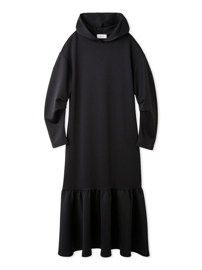 【emmi atelier】連帽傘擺長洋裝 13WCO234067-BLK