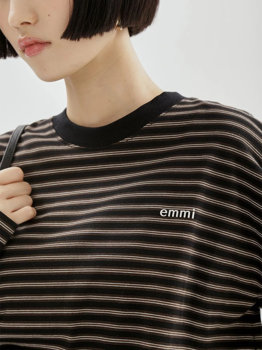 emmi Logo短版條紋上衣 13WCT264089
