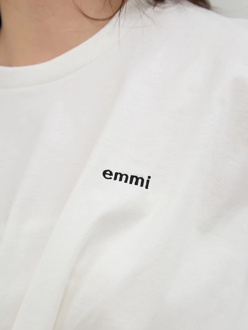 emmi標誌下襬打褶T-Shirt 13WCT264104