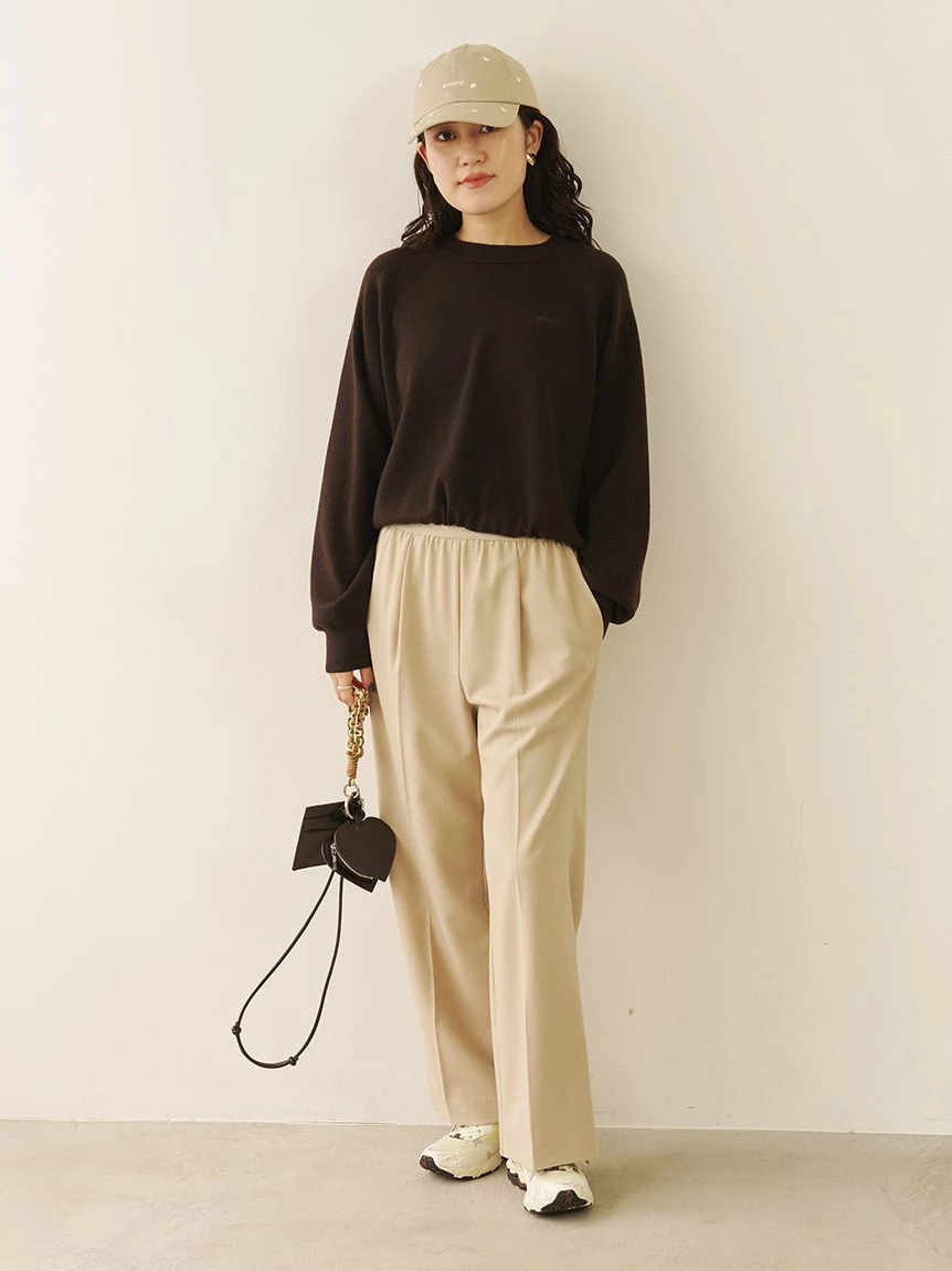 emmi LOGO鬆緊提花休閒長褲 13WFP264112