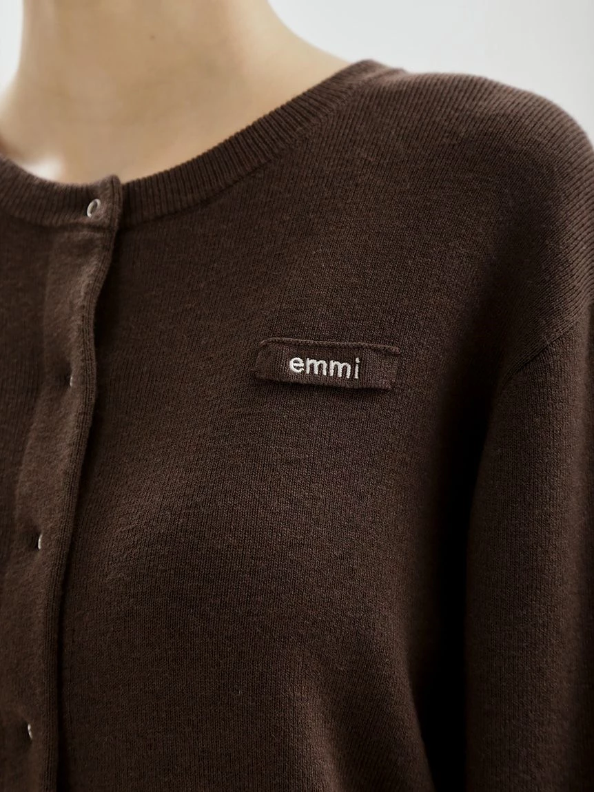 emmi LOGO圓領針織開襟外套 13WND264043
