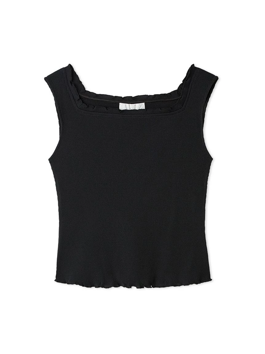 荷葉邊設計針織兩件式上衣 CWCT264048