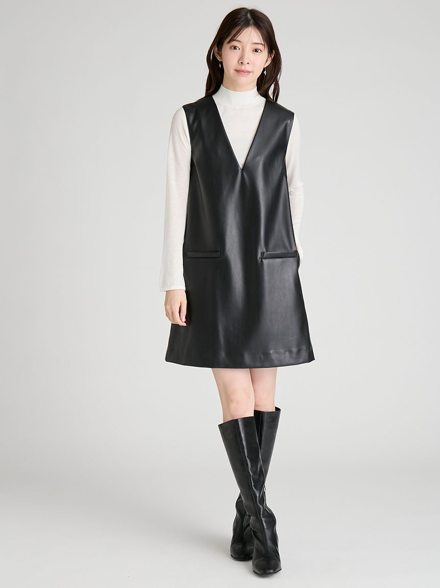 V領迷你連身背心裙SET CWFO255064