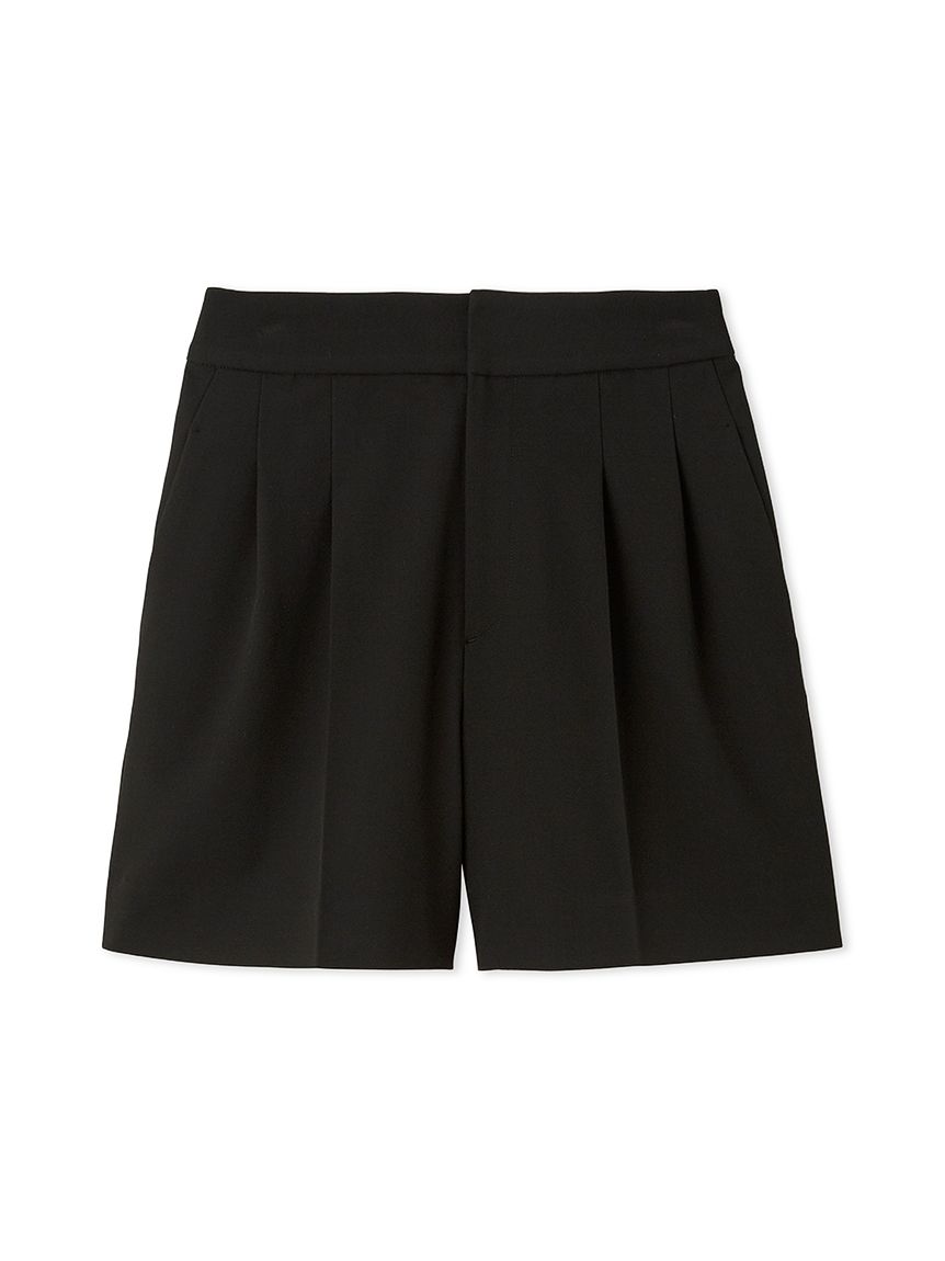 腰部打褶修身短褲 CWFP245042-BLK