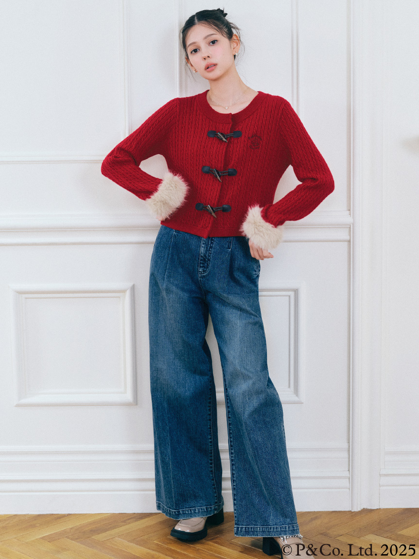 有機棉直筒丹寧褲 CWFP261032