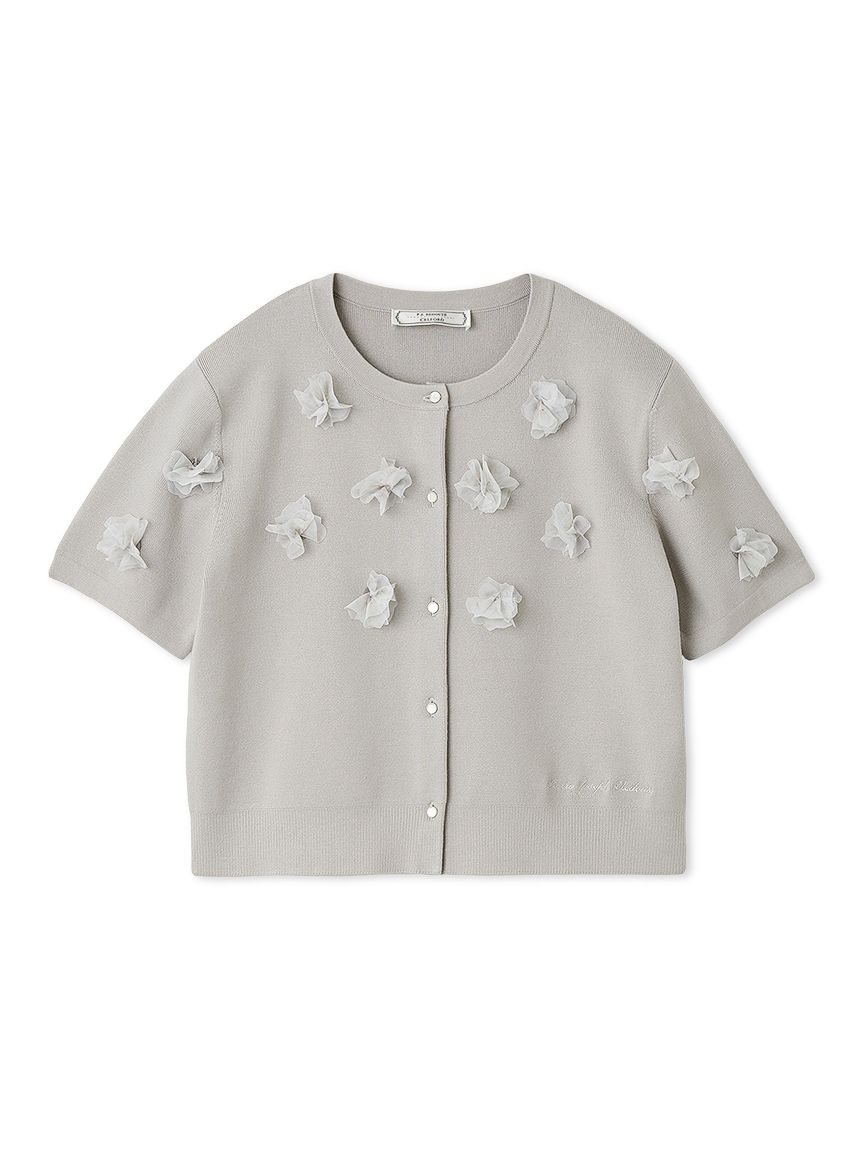 【CELFORD×P.J. REDOUTE聯名】立體花卉針織外套 CWND254064-GRY