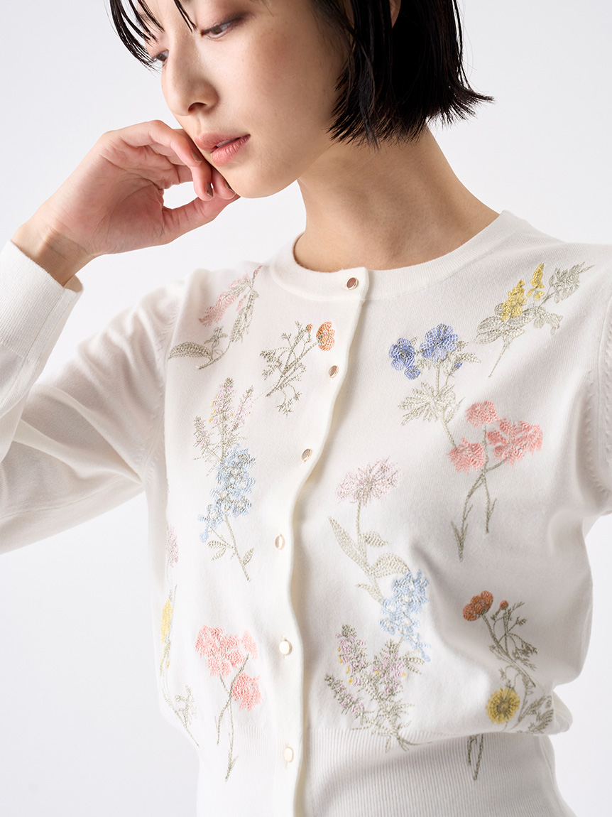 花卉刺繡開襟外套 CWND261031