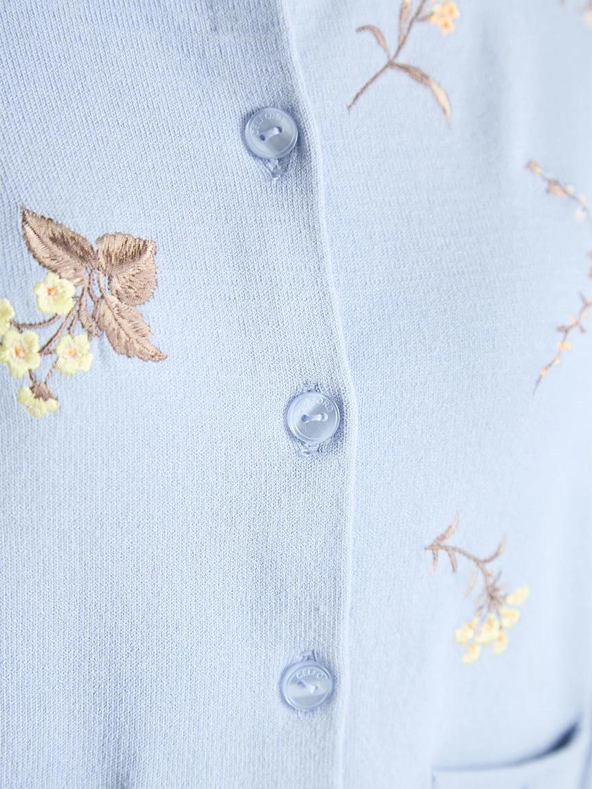 花卉刺繡針織開襟外套 CWND264121