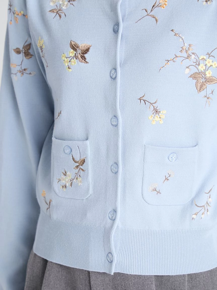 花卉刺繡針織開襟外套 CWND264121