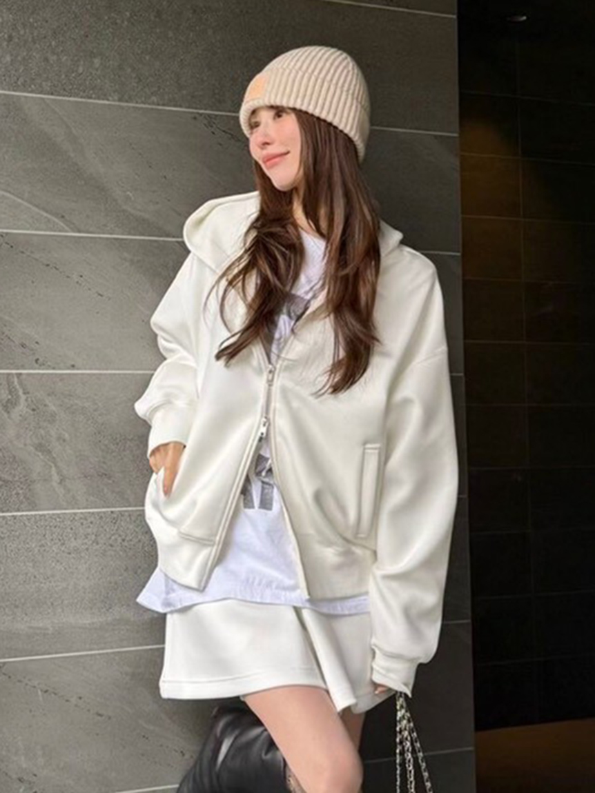 立體空氣感拉鍊連帽外套 FWCT261090