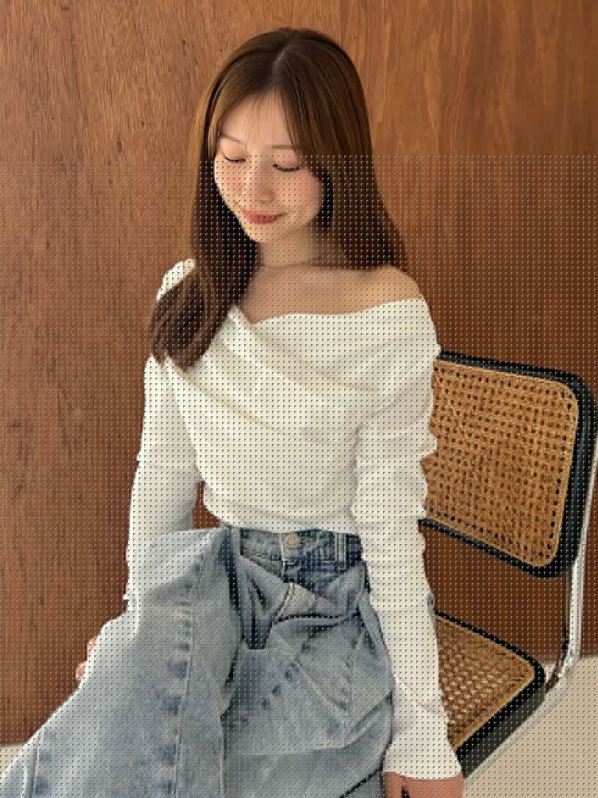 抓皺露肩剪裁上衣 FWCT261144