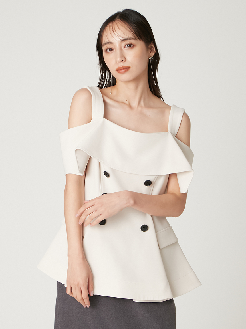 露肩荷葉領上衣 FWFB254168