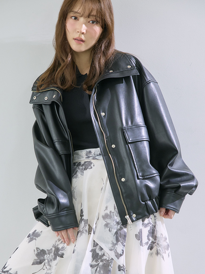 立領寬版外套 FWFJ261053