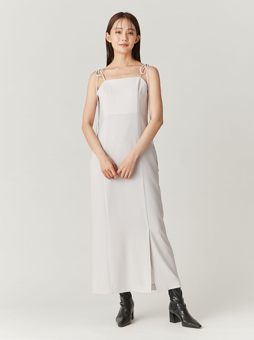 後開襟I字剪裁吊帶連身裙 FWFO251011