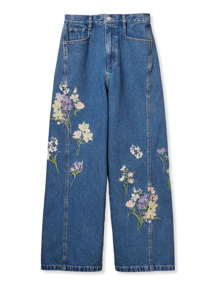 花卉刺繡牛仔褲 FWFP251224