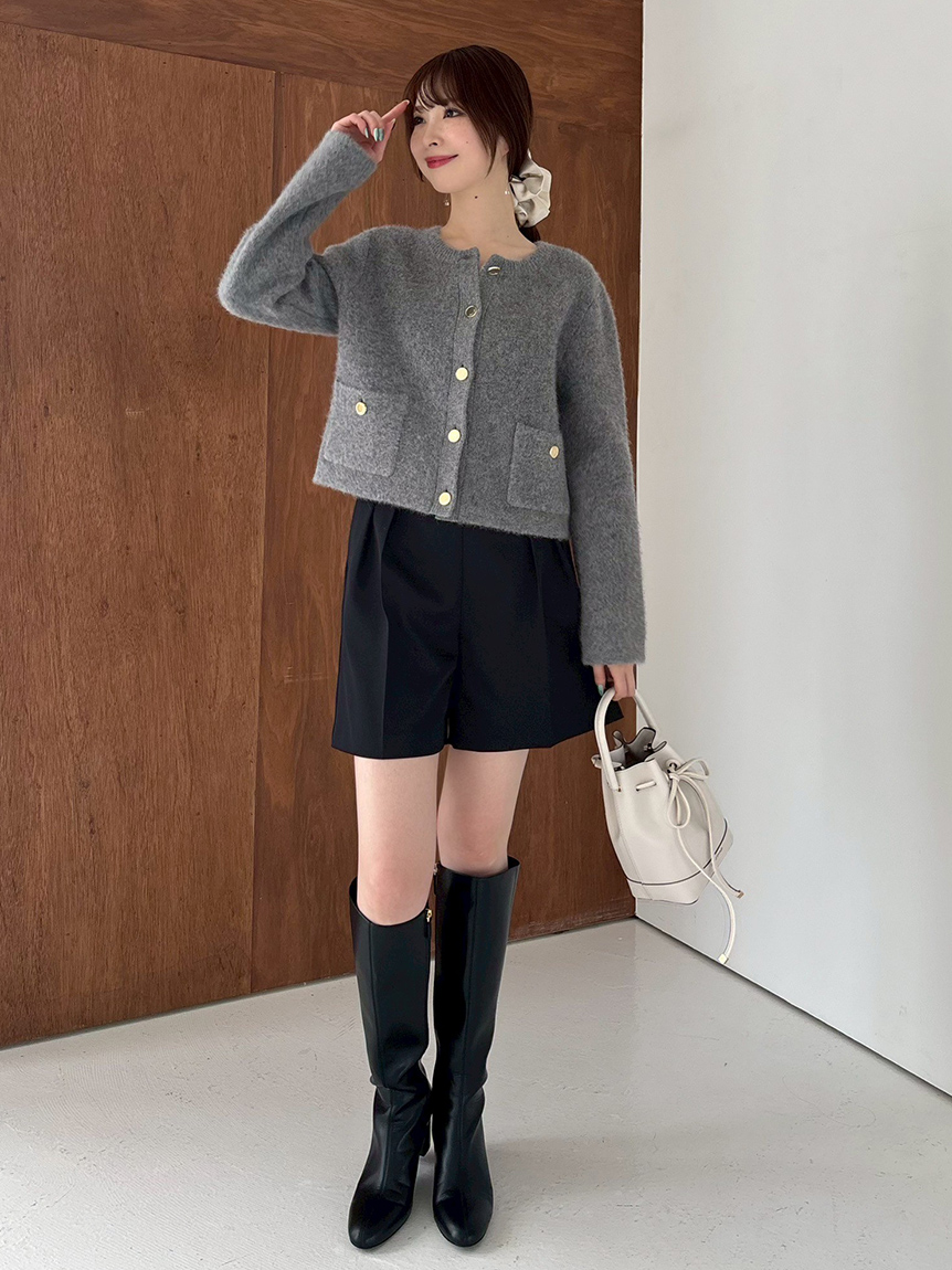 D 形金屬環腰帶短褲 FWFP254134