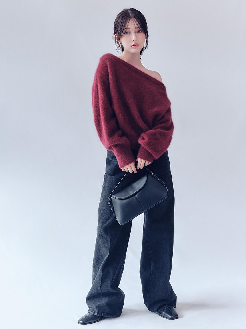 高腰中線寬版牛仔褲 FWFP255065