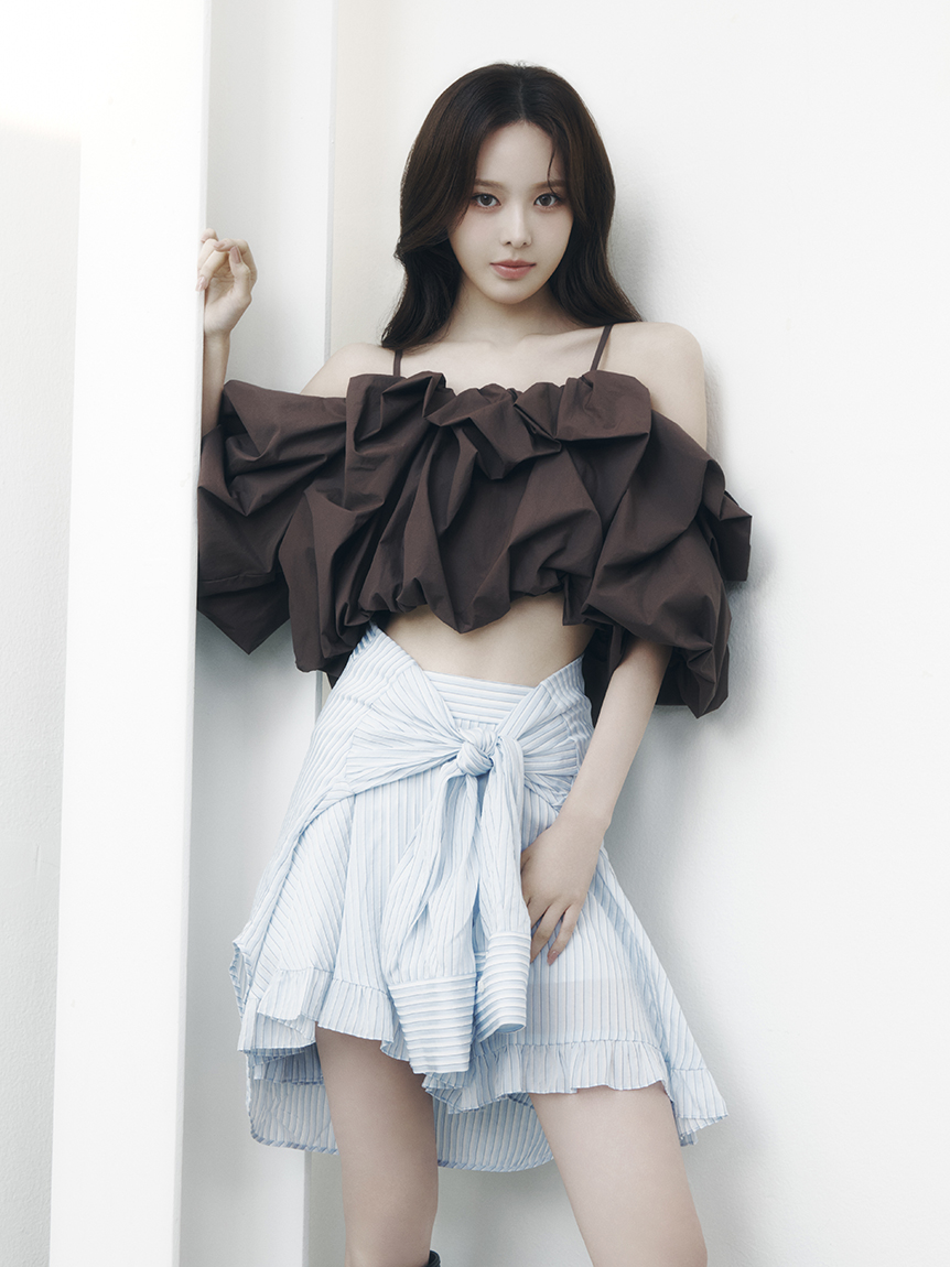 荷葉邊下擺條紋短褲 FWFP261076