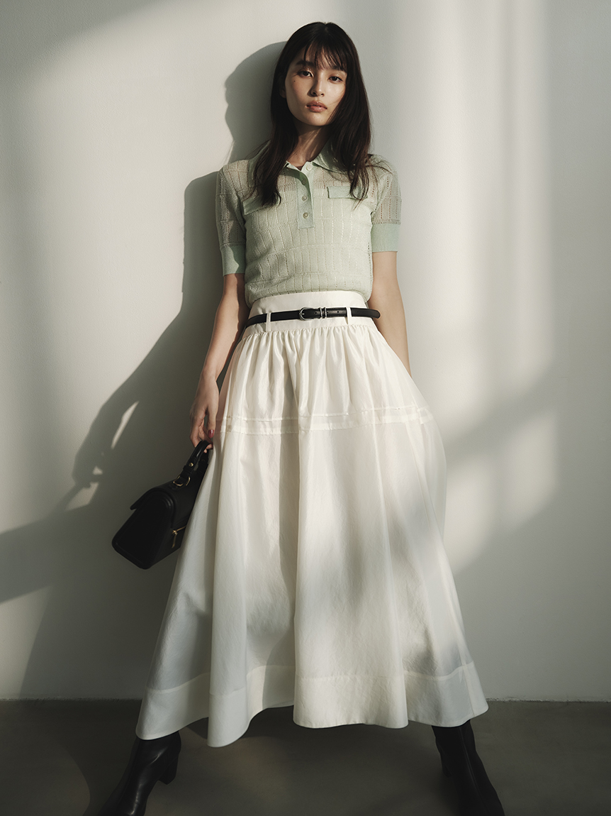 澎鬆抓皺長裙 FWFS254117