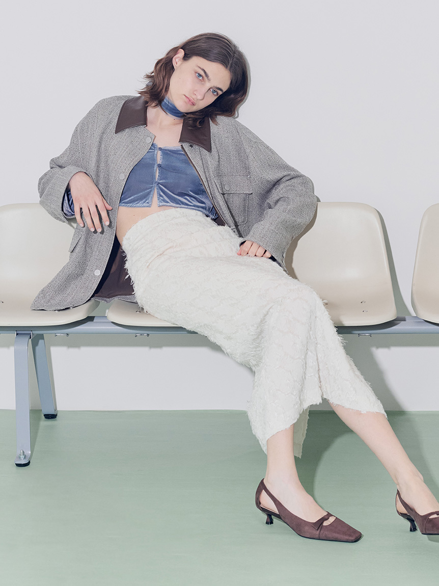 剪裁提花直筒窄裙 FWFS254266