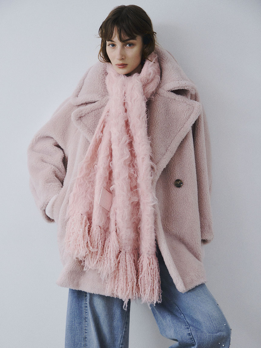 長絨毛針織圍巾 FWGG255301