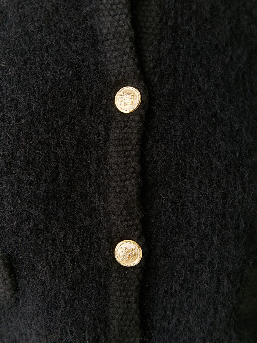 金屬釦短版針織外套 FWNT245096