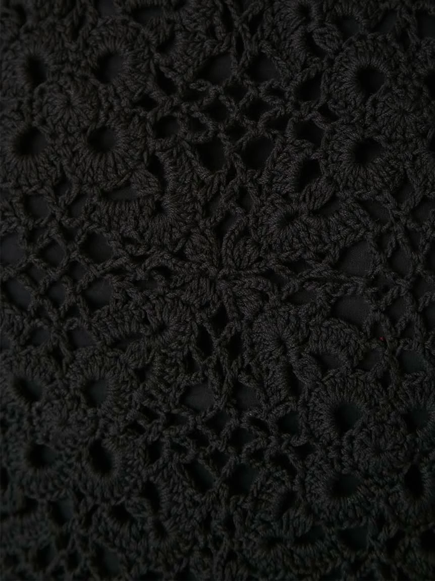 鉤針蕾絲荷葉下襬背心 FWNT264030